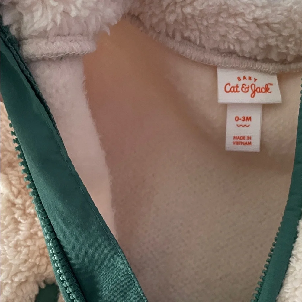 🦚3/$15🦚NWT Cat and Jack Baby Jacket Sherpa Size 0-3 Month